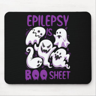 Epilepsy is Boo Sheet Purple Boos Funny Halloween  Mouse Mat