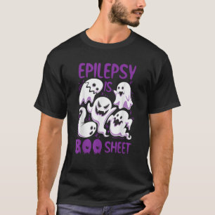 Epilepsy is Boo Sheet Purple Boos Funny Halloween T-Shirt