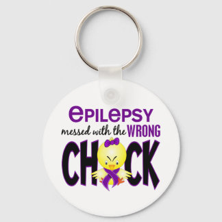 Epilepsy Messed With The Wrong Chick Key Ring