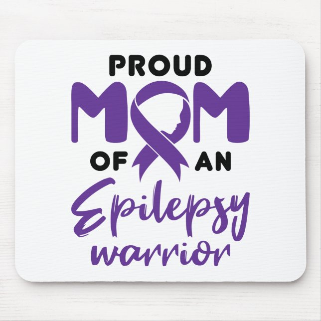 Epilepsy Mum Proud Mum of an Epilepsy Warrior Mouse Mat (Front)