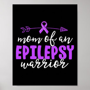 Epilepsy Mum Purple Ribbon Awareness Mother Poster