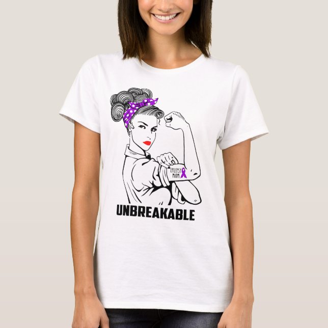 Epilepsy Mum Unbreakable - Awareness T-Shirt (Front)