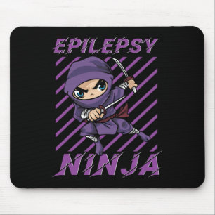 Epilepsy Ninja Purple Ribbon Seizures Awareness Co Mouse Mat