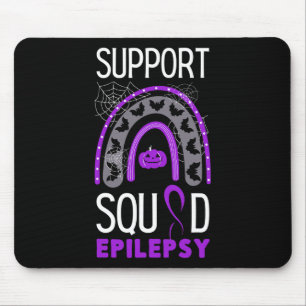 Epilepsy Purple Awareness Ribbon Squad Halloween H Mouse Mat
