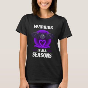 Epilepsy Purple Awareness Ribbon Warrior Bat Hallo T-Shirt