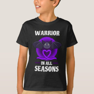 Epilepsy Purple Awareness Ribbon Warrior Bat Hallo T-Shirt