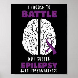 Epilepsy Purple Epileptic Brain Day Epilepsia Poster