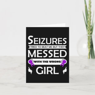 Epilepsy Seizure Awareness Epileptic Disorder Purp Card