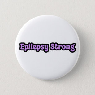Epilepsy Strong Purple Awareness 6 Cm Round Badge