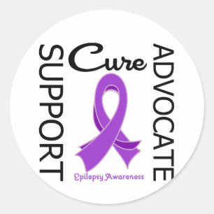 Epilepsy Support Advocate Cure Classic Round Sticker