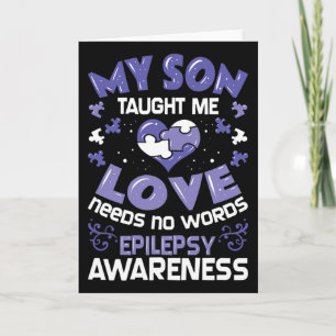 Epilepsy Support - Epileptic Awareness Son  Card