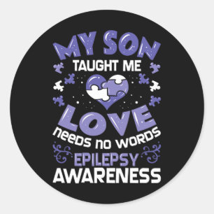 Epilepsy Support - Epileptic Awareness Son Classic Round Sticker