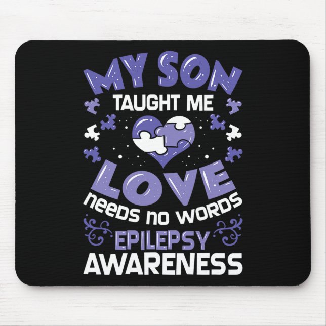 Epilepsy Support - Epileptic Awareness Son  Mouse Mat (Front)