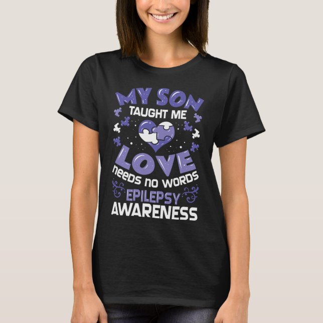 Epilepsy Support - Epileptic Awareness Son  T-Shirt (Front)
