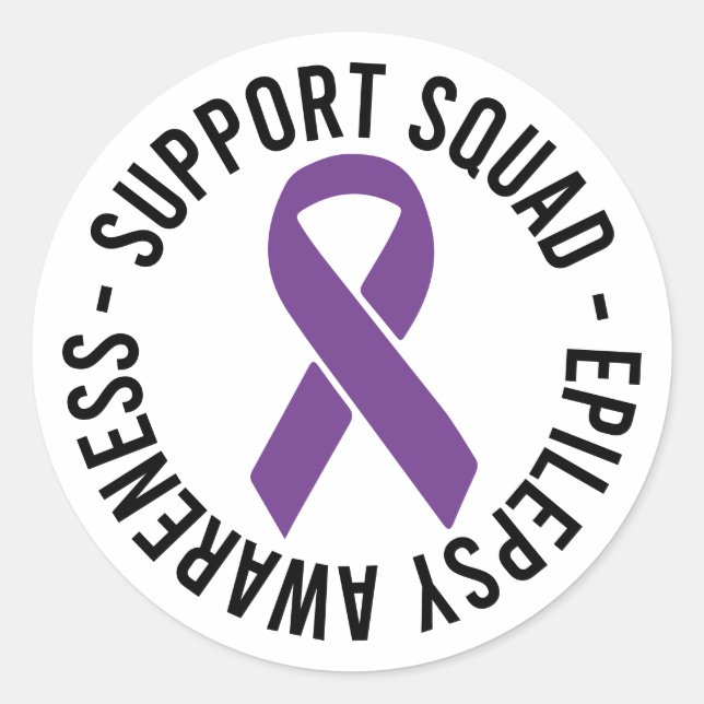 Epilepsy Support Squad Awareness Gift Classic Round Sticker (Front)