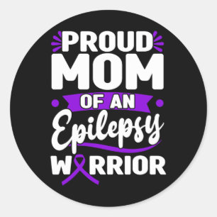 Epilepsy Support Warrior Epilepsy Awareness Month  Classic Round Sticker
