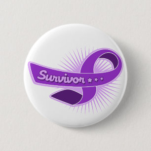 Epilepsy Survivor Ribbon 6 Cm Round Badge