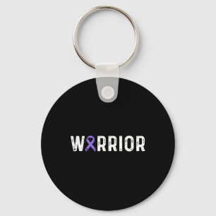Epilepsy Warrior Awareness Purple Ribbon Men and W Key Ring
