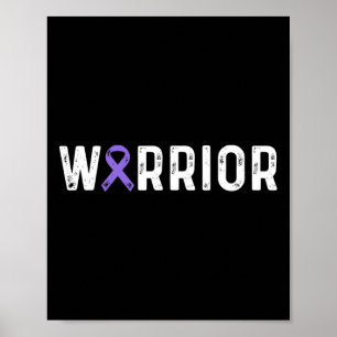 Epilepsy Warrior Awareness Purple Ribbon Men and W Poster