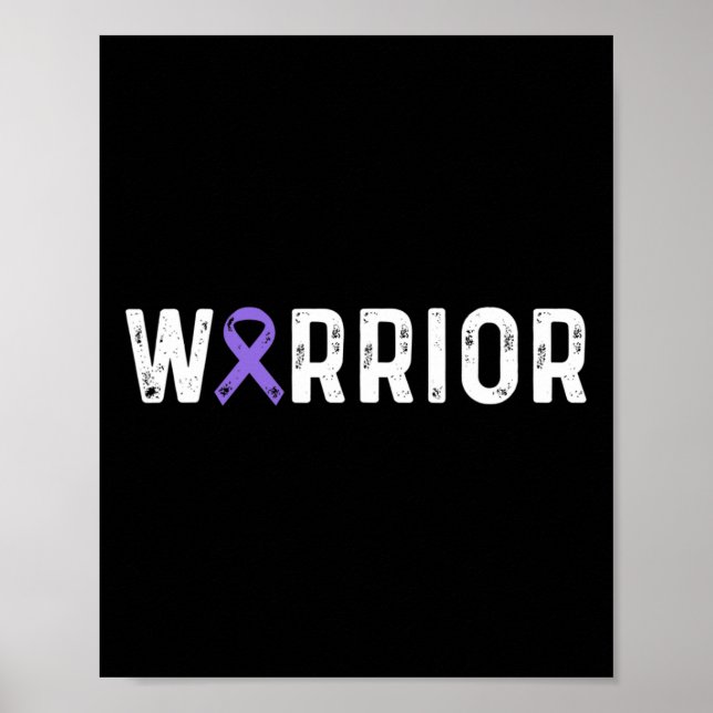 Epilepsy Warrior Awareness Purple Ribbon Men and W Poster (Front)
