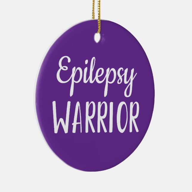 Epilepsy Warrior Ceramic Tree Decoration (Right)