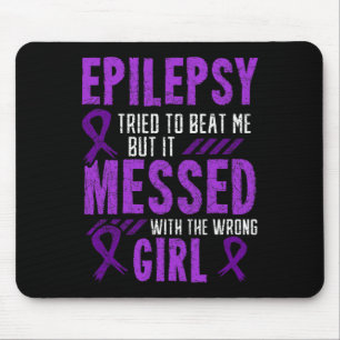 Epilepsy Warrior Day Epileptic Girl Purple Survivo Mouse Mat