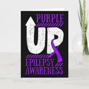 Epilepsy Warrior Day Epileptic Ribbon Epilepsia Pu Card