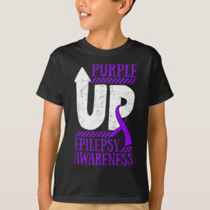 Epilepsy Warrior Day Epileptic Ribbon Epilepsia Pu T-Shirt