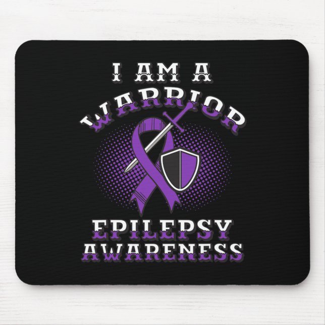 Epilepsy Warrior Epilepsia Epileptic Seizure Disor Mouse Mat (Front)