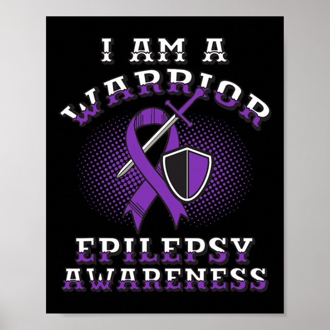 Epilepsy Warrior Epilepsia Epileptic Seizure Disor Poster (Front)
