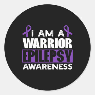Epilepsy Warrior Epilepsia Seizure Disorder Epilep Classic Round Sticker