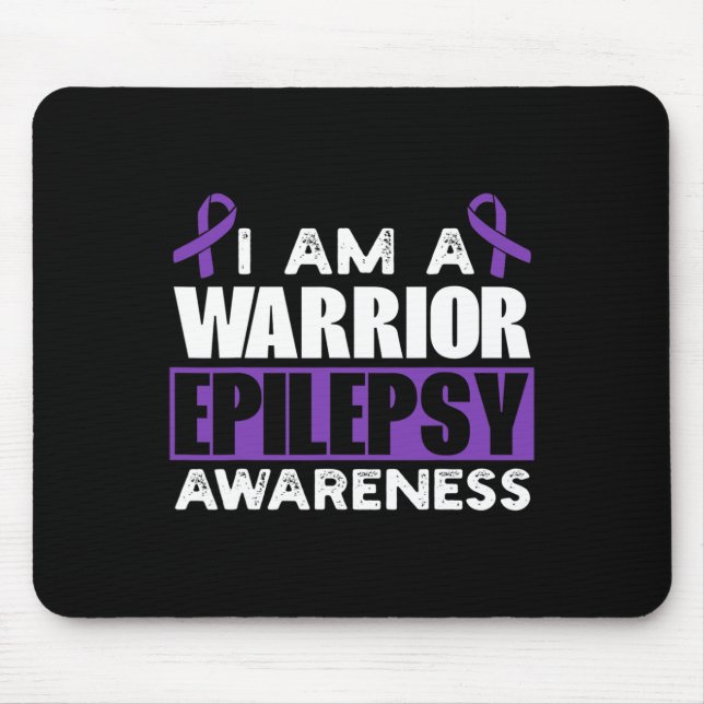Epilepsy Warrior Epilepsia Seizure Disorder Epilep Mouse Mat (Front)
