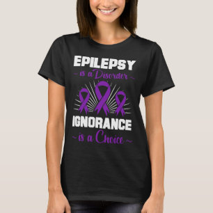 Epilepsy Warrior Epileptic Day Purple Ribbon Epile T-Shirt
