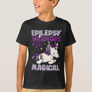 Epilepsy Warrior Epileptic Day Purple Unicorn Love T-Shirt