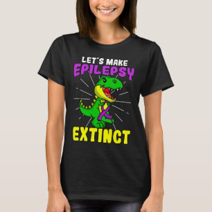 Epilepsy Warrior Epileptic Extinct Dinosaur Seizur T-Shirt