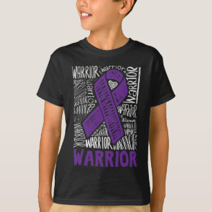 Epilepsy Warrior Family Support Gift Purple Ribbon T-Shirt