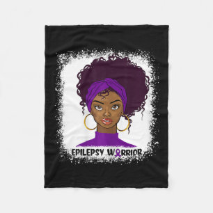 Epilepsy Warrior Fighter Support Epilepsy Awarenes Fleece Blanket
