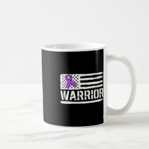 Epilepsy Warrior Gift Purple American Flag Awarene Coffee Mug