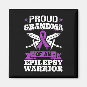 Epilepsy Warrior Grandma Epileptic Seizure Disorde Magnet