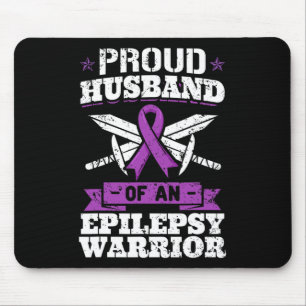 Epilepsy Warrior Husband Epileptic Seizure Disorde Mouse Mat