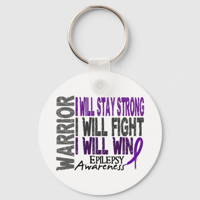 Epilepsy Warrior Key Ring (Front)