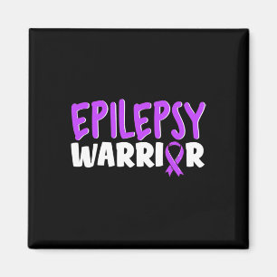Epilepsy Warrior Kids Purple Ribbon Awareness Magnet