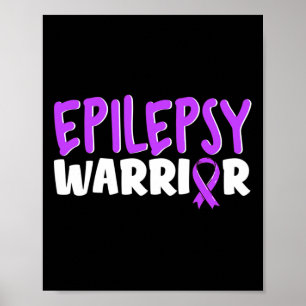 Epilepsy Warrior Kids Purple Ribbon Awareness Poster