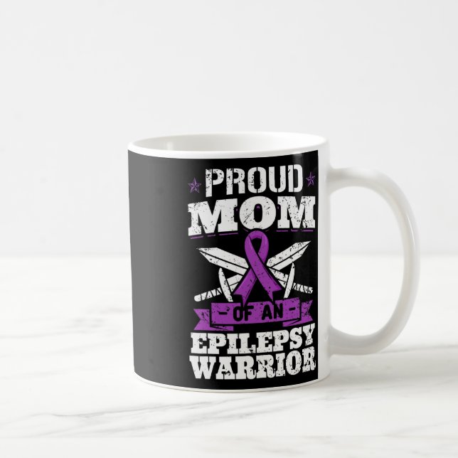 Epilepsy Warrior Mom Epileptic Seizure Disorder Ad Coffee Mug (Right)