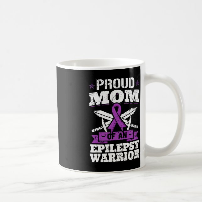 Epilepsy Warrior Mum Epileptic Seizure Disorder Ad Coffee Mug (Right)