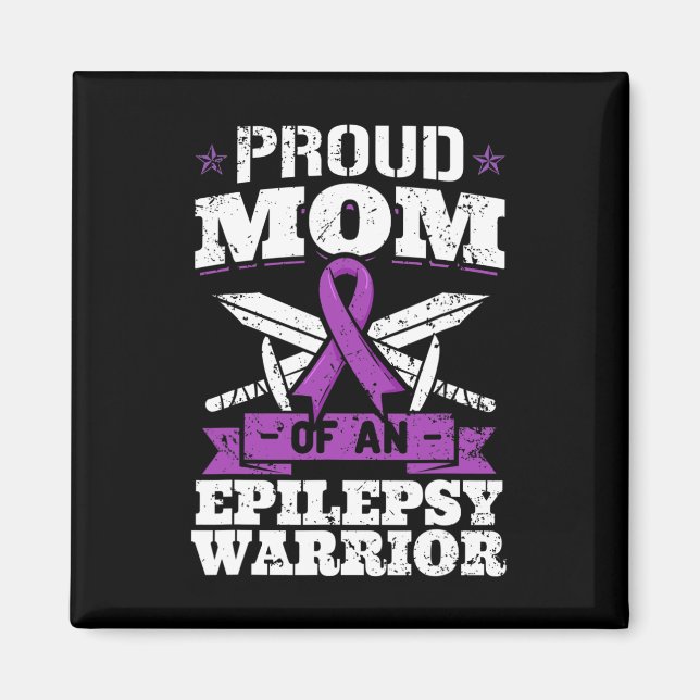 Epilepsy Warrior Mum Epileptic Seizure Disorder Ad Magnet (Front)