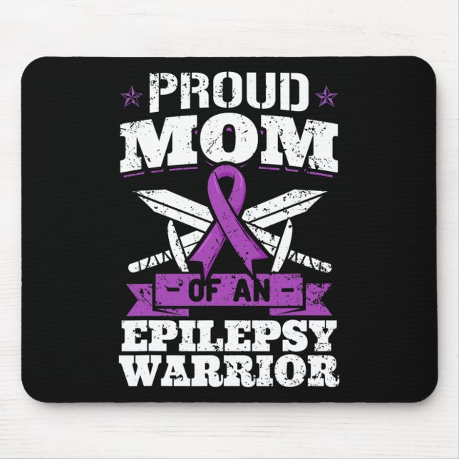Epilepsy Warrior Mum Epileptic Seizure Disorder Ad Mouse Mat (Front)
