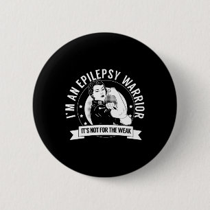 Epilepsy Warrior Nftw - Epilepsy Awareness  6 Cm Round Badge
