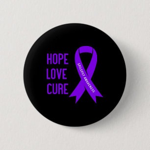 Epilepsy Warrior - Purple Epilepsy Awareness 6 Cm Round Badge