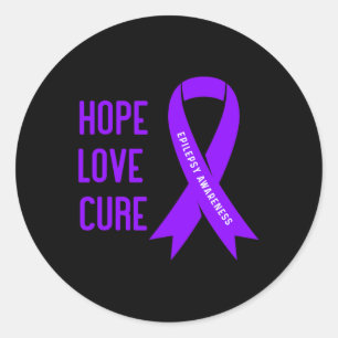 Epilepsy Warrior - Purple Epilepsy Awareness Classic Round Sticker